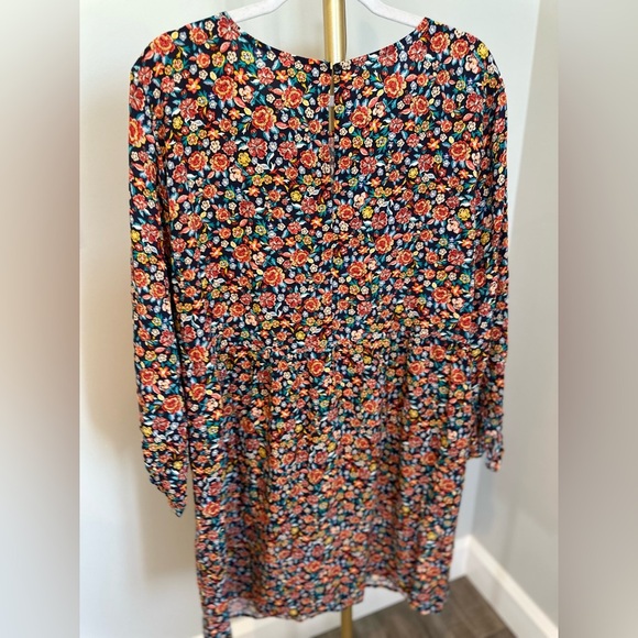 ❤️ Old Navy Beautiful Floral Long Sleeve Dress XL Tie at Sleeve - Picture 7 of 9